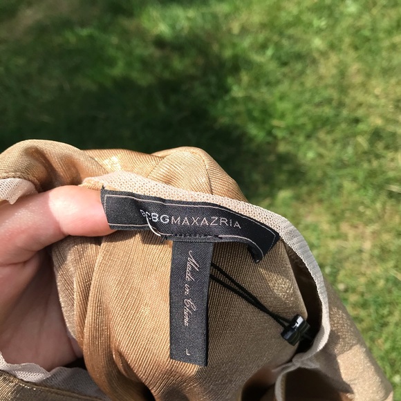 BCBGMAXAZRIA Liquid Gold Dress - Picture 5 of 9